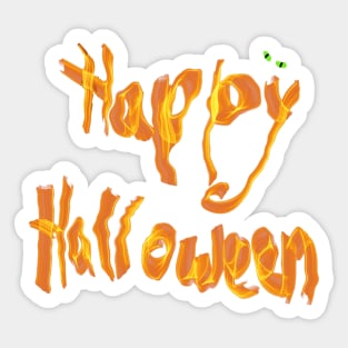 Happy Halloween Green Eyes! Sticker